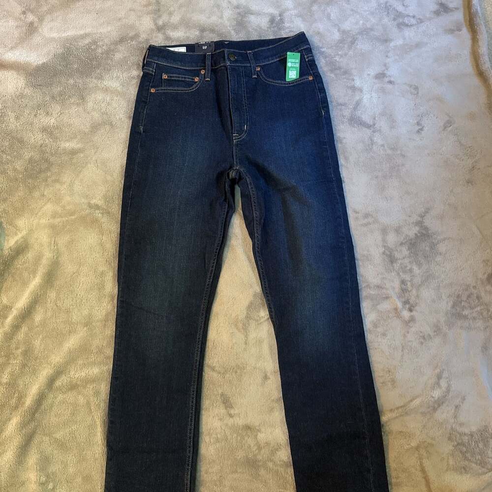 GAP Vintage Slim High Rise Dark Wash Jeans Women’s 29/8 Tall NWT - Picture 2 of 10
